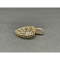 Ladies 9ct Yellow Gold Heart Pendant