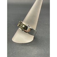 Men's Two Tone Yellow Gold and Sterling Silver Australian Flag Ring