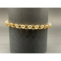 Ladies 9ct Yellow Gold Belcher Link Bracelet