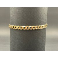 Mens 9ct Yellow Gold Curb Link Bracelet