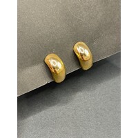 Ladies 18ct Yellow Gold Huggie Hoop Earrings