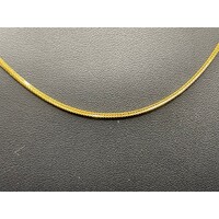 Ladies 21ct Yellow Gold Snake Link Chain Necklace