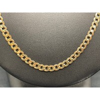 Unisex 9ct Yellow Gold Curb Link Necklace