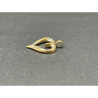 Ladies 9ct Yellow Gold Diamond Heart Pendant