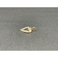 Ladies 9ct Yellow Gold Diamond Heart Pendant