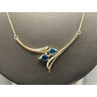 Ladies 9ct Yellow Gold Fancy Curb Link Necklace