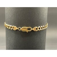 Unisex 9ct Yellow Gold Curb Link Bracelet