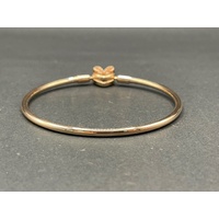 Ladies Rose Gold Plated Metal Round Bangle