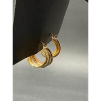 Ladies 18ct Yellow Gold Huggie Hoop Earrings