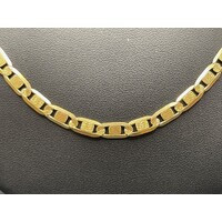 Mens 18ct Yellow Gold Anchor Link Necklace