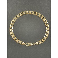 Unisex 9ct Yellow Gold Curb Link Bracelet