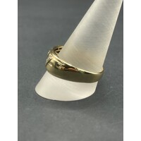 Mens 9ct Yellow Gold Diamond Ring