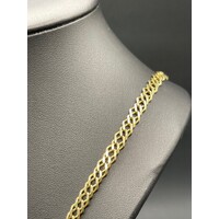 Men's 14ct Yellow Gold Double Curb Link Necklace