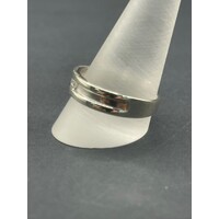 Mens 9ct White Gold Diamond Ring