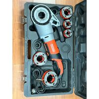 Ridgid 690-I Hand-Held Power Driver Pipe Threading Machine Die Heads and Clamp