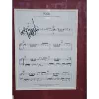 True Blue Collectables 08325 Kids Robbie Williams Signed Lyric Sheet with COA