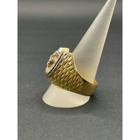 Mens 18ct Yellow Gold Diamond Ring