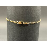 Childs 9ct Yellow Gold Figaro Link ID Bracelet