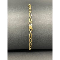 Ladies 18ct Yellow Gold Long Curb Link Bracelet