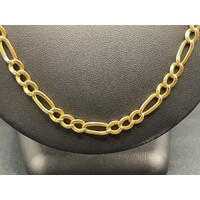 Unisex 18ct Yellow Gold Figaro Link Necklace