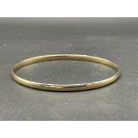 Ladies 9ct Yellow Gold Oval Bangle