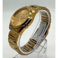 Seiko 5 Sports Automatic 21 Jewels All Gold Stainless Steel Watch