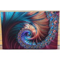 Wall Art Australia Luxe Spiral Patterned Canvas Print 135x90cm Home Decor 