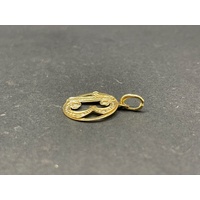 Ladies 18ct Yellow Gold Round No.13 Pendant