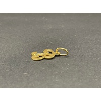 Unisex 18ct Yellow Gold Letter B Pendant