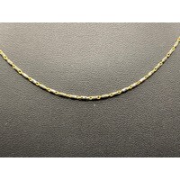 Ladies 18ct Two Tone Gold Fancy Link Necklace