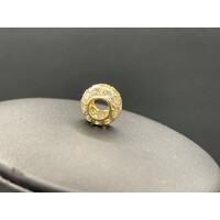 Ladies 14ct Yellow Gold Cubic Zirconia Bead Charm