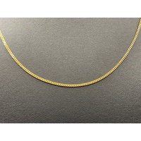 Unisex 18ct Yellow Gold Tight Curb Link Necklace