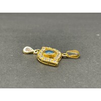 Ladies 18ct Yellow Gold Evil Eye Pendant