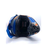 THH T710X Rage Matte Blue/Orange Youth Helmet Size L 51-52cm with Dust Bag