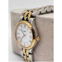 Longines Ladies Quartz Two-Tone Gold Silver Bracelet White Dial Watch L5.149.3