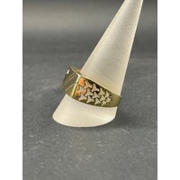 Mens 9ct Yellow Gold Diamond Ring