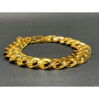 Mens 22ct Yellow Gold Curb Link Bracelet