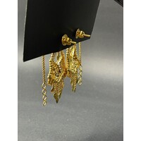 Ladies 22ct Yellow Gold Fancy Tikka Dangle Earrings