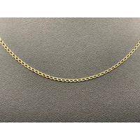 Unisex 9ct Yellow Gold Curb Link Necklace