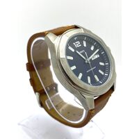 Timex Essex Avenue Brown Genuine Leather Strap Stainless Steel Watch