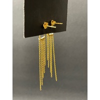 Ladies 22ct Yellow Gold Dante Dangle Earrings