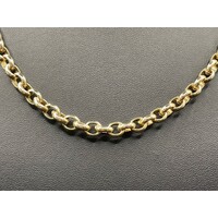 Ladies 9ct Yellow Gold Belcher Link Necklace