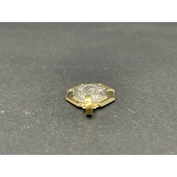 Unisex 18ct Two Tone Gold Octagon Religious Pendant