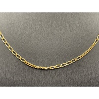 Ladies 9ct Yellow Gold Long Curb Link Necklace