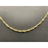 Unisex 14ct Yellow Gold Margarita Twist Link Necklace