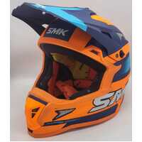 SMK Allterra MX Off Road Motorcycle Helmet Size L Orange Blue