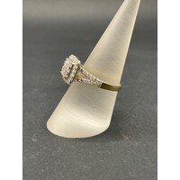 Ladies 9ct Yellow Gold Cluster Diamond Ring