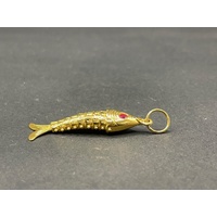 Unisex 22ct Yellow Gold 3D Fish Pendant