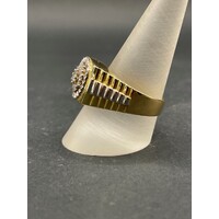 Mens 18ct Two Tone Gold Diamond Ring