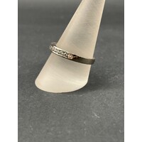 Ladies 18ct White Gold Diamond Row Band Ring